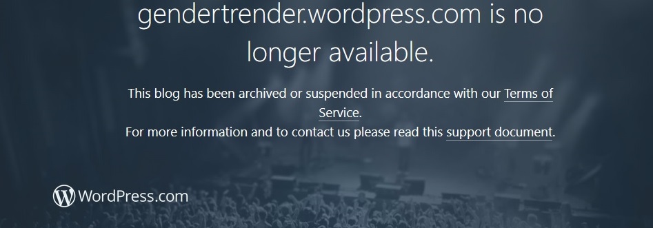 WordPress censors GenderTrender. Gallus Mag responds
